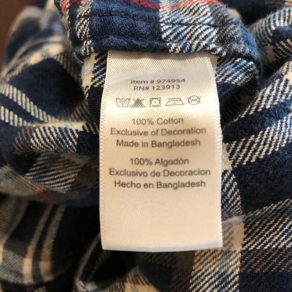 Jachs 2X Blue Plaid Flannel Button Down Shirt - Picture 4 of 5